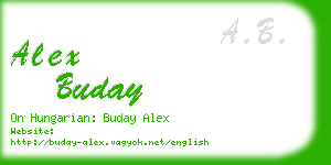 alex buday business card